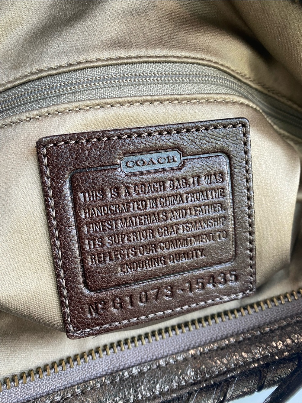 Coach XL Limited Edition Dylan in Distressed Cracked Metallic Bronze Leather - Picture 15 of 16